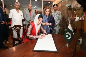 First Lady inaugurates Begum Nusrat Bhutto library, visits PRCS humanitarian exhibition