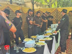 SSP Qazi Ali Raza joins Eid luncheon with Punjab Police personnel