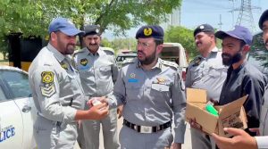 ITP officers celebrate Eid with traffic personnel performing duties in capital