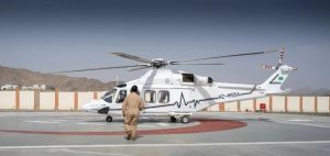 Saudi air ambulance helicopters remain on standby for pilgrims during Hajj