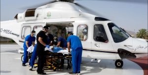 Saudi air ambulance helicopters remain on standby for pilgrims during Hajj