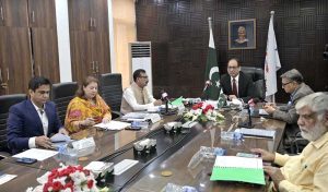 Federal Secretary for Information and Broadcasting Ashfaq Ahmad Khalil chairing the 34th Associated Press of Pakistan Corporation (APPC) Board of Directors (BOD) Meeting at APP Headquarters.
