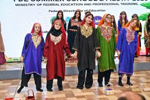 Students performing tableau during the Summer School & Fiesta 2026 at Islamabad College for Girls, F-6/2