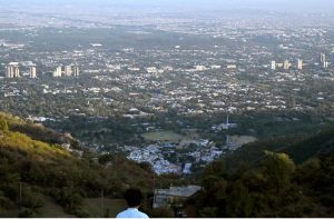 An attractive view of Federal Capital through famous picnic spot Pir Sohawa.