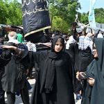A large number of mourners attending main procession on 9th of Muharramul Haram at G-6. Muharramul Harram known as the first month of the Islamic calendar and the mourning month in remembrance of the martyrdom (Shahadat) of Hazrat Imam Hussain (RA), the grandson of the Holy Prophet Mohammad (PBUH)