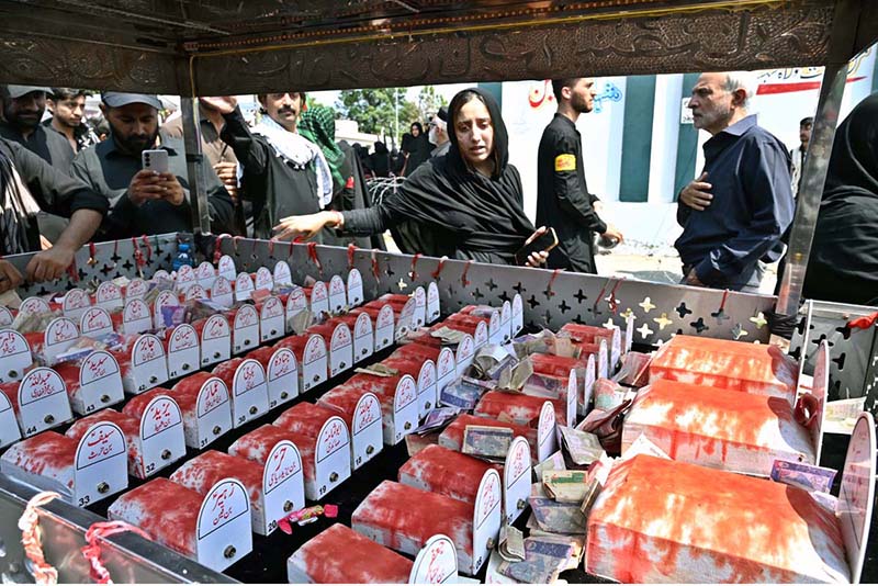 A large number of mourners attending main procession on 9th of Muharramul Haram at G-6. Muharramul Harram known as the first month of the Islamic calendar and the mourning month in remembrance of the martyrdom (Shahadat) of Hazrat Imam Hussain (RA), the grandson of the Holy Prophet Mohammad (PBUH)