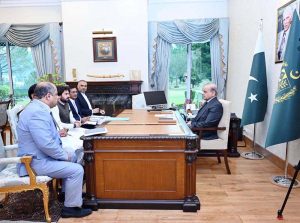 Special Assistant to the PM Mubarak Zeb calls on Prime Minister Muhammad Shehbaz Sharif.