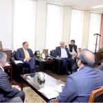 Minister of State for Finance and Revenue, Mr. Bilal Azhar Kayani, in a group photograph with a high-level delegation of the All Pakistan Fertilizer Dealers Association (APFDA) during a meeting at the Finance Division to discuss fiscal policy and the agricultural supply chain