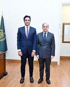 Member of the National Assembly Gul Asghar Khan calls on Prime Minister Muhammad Shehbaz Sharif.