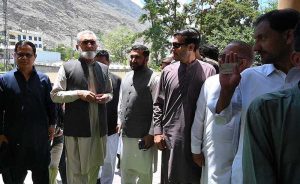 Caretaker Chief Minister of Gilgit-Baltistan, Justice (R) Yar Muhammad, visits various polling stations to review the arrangements and measures taken to ensure the conduct of free, fair and transparent elections.