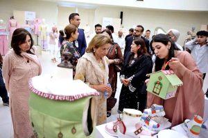 Chief Executive Officer and Founder of Nishat, Mrs. Naz Mansha, along with Vice Chancellor of Pakistan Institute of Fashion and Design (PIFD), Prof. Hina Tayyaba Khalil, , cuts the ribbon to inaugurate the Annual Thesis Display 2026, at the Pakistan Institute of Fashion and Design (PIFD)