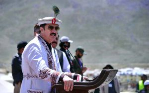 Governor Khyber Pakhtunkhwa Faisal Karim Kundi addressing during the opening ceremony of Shandur Polo Festival 2026