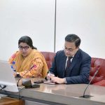 Federal Minister for Economic Affairs Ahad Cheema chairs a review meeting on the Prime Minister's Office System (PMOS). Federal Minister for IT Shaza Fatima Khawaja also attended the meeting
