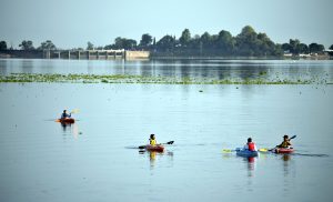 Tourists sail boats on the lake while enjoying a day out at Lake View Park in the Federal Capital.