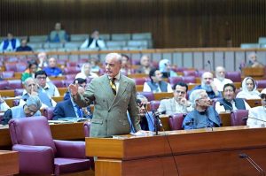 Prime Minister Muhammad Shehbaz Sharif addresses budget session of National Assembly.