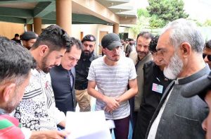 Caretaker Chief Minister of Gilgit-Baltistan, Justice (R) Yar Muhammad, visits various polling stations to review the arrangements and measures taken to ensure the conduct of free, fair and transparent elections.