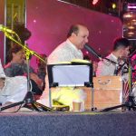 Renowned singer Rahat Fateh Ali Khan performs songs and Qawwali during a night of music at a local hotel late Sunday night