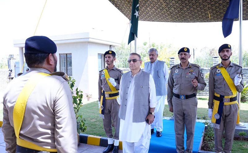 Guard of Honor by Motorway Police to Federal Minister for Communications Abdul Aleem Khan on visiting Headquarters