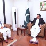 Deputy Chairman Senate, Syedaal Khan in a meeting with a delegation of Pashtunkhawa National Awami Party (PNAP) led by Central Chairman Khushal Khan Kakar, MNA at Parliament House