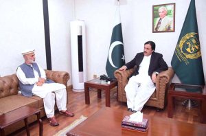 Deputy Chairman Senate, Syedaal Khan in a meeting with a delegation of Pashtunkhawa National Awami Party (PNAP) led by Central Chairman Khushal Khan Kakar, MNA at Parliament House