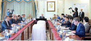 Prime Minister Muhammad Shehbaz Sharif chairs a meeting of the National Economic Council.