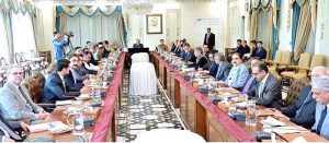 A delegation of senior leadership of chambers of commerce called on Prime Minister Muhammad Shehbaz Sharif