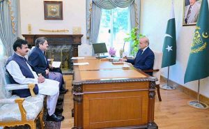 Member National Assembly Saad Waseem calls on Prime Minister Muhammad Shehbaz Sharif.