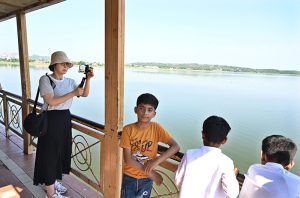 International and local tourists enjoy the natural beauty, lush greenery and pleasant environment of Lake View Park, one of the most popular picnic spots in the federal capital.