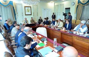 Prime Minister Muhammad Shehbaz Sharif chairs a review meeting on 100Mw solar power project for Gilgit Baltistan