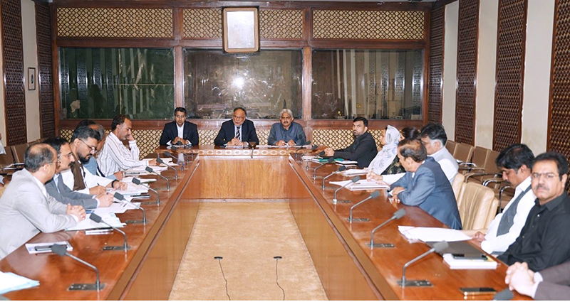 Federal Minister for Planning, Development and Special Initiatives, Ahsan Iqbal, chairing the meeting of National Price Monitoring Committee (NPMC)