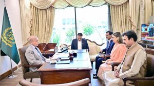 Minister of State for Climate Change Ms. Shazra Mansab called on Prime Minister Muhammad Shehbaz Sharif.