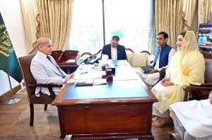 MNA Samar Haroon Bilour calls on Prime Minister Muhammad Shehbaz Sharif at Parliament House