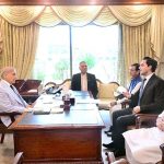 MNA Ali Jan Mazari calls on Prime Minister Muhammad Shehbaz Sharif at Parliament House