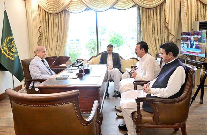 MNA Zulfiqar Bhindar calls on Prime Minister Muhammad Shehbaz Sharif at Parliament House