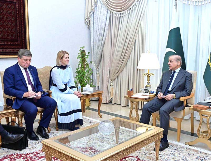 European Union's High Representative for Foreign Affairs and Security Policy and Vice-President of the European Commission H.E. Ms. Kaja Kallas called on Prime Minister Muhammad Shehbaz Sharif