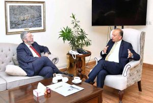Ambassador of Spain to Pakistan, Carlos Aragón, calls on the Federal Minister for Climate Change and Environmental Coordination, Dr. Musadik Malik.