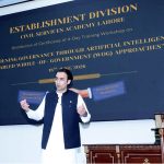 Chairman Pakistan Virtual Assets Regulatory Authority (PVARA) and Minister of State for Crypto and Blockchain Bilal Bin Saqib addresses the 54th CTP participants at Civil Services Academy Walton Lahore