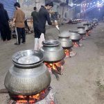 Cook busy preparing traditional food (Haleem) during 9th of Holy Month of Muharramul Harram at Saddar