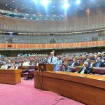 Prime Minister Muhammad Shehbaz Sharif addresses the National Assembly