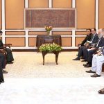 Iranian Minister for Transport Ms. Farzaneh Sadegh meeting with Federal Minister for Communications Abdul Aleem Khan & Federal Ministers Hanif Abbasi, Jam Kamal and Junaid Anwaar