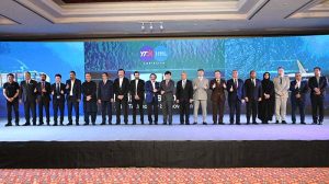 Federal Minister for Railways Muhammad Hanif Abbasi addresses the launch ceremony of the Cross-Border Logistics and Innovation Hub, aimed at enhancing connectivity and trade links between Pakistan and China, in the Federal Capital.