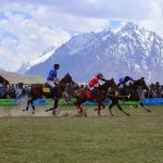 Players from Gilgit-Baltistan and Chitral battle fiercely during the final of the Shandur Polo Festival 2026, as thousands of spectators packed on the surrounding hillsides watch the thrilling contest that Gilgit-Baltistan won 6-5 to end a 12-year wait for victory over their traditional rivals at the world’s highest historic Shandur polo Ground