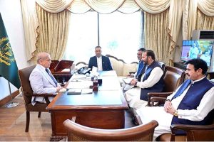 MNA Muhammad Idrees calls on Prime Minister Muhammad Shehbaz Sharif at Parliament House