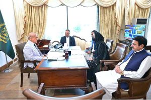 MNA Dr. Sadaf Ihsanullah calls on Prime Minister Muhammad Shehbaz Sharif at Parliament House