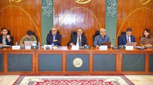 Federal Minister for Planning, Development and Special Initiatives and Deputy Chairman Planning Commission Ahsan Iqbal, chairing a meeting of the Central Development Working Party (CDWP) to review and consider development projects of national importance