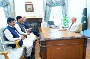 Member National Assembly Riaz ul Haq calls on Prime Minister Muhammad Shehbaz Sharif