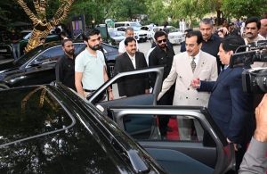 Chairman Senate, Syed Yousaf Raza Gillani, welcomed at the mini brand display and all-electric vehicle showcase event organized by Dewan motors.