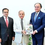 Federal Minister for Finance Muhammad Aurangzeb presents the copy of Pakistan Economic Survey-2025-26 to the Prime Minister Muhammad Shehbaz Sharif