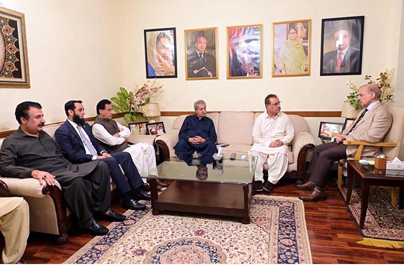Prime Minister Muhammad Shehbaz Sharif visits MNA Aijaz Hussain Jakhrani to offer condolences over the demise of his son