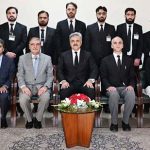 The Hon'ble Chief Justice of Pakistan, Mr. Justice Yahya Afridi, in a group photo with Delegation of Civil Judges from Khyber Pakhtunkhwa who are under training at the Federal Judicial Academy under Professional Exchange Program at the Supreme Court of Pakistan